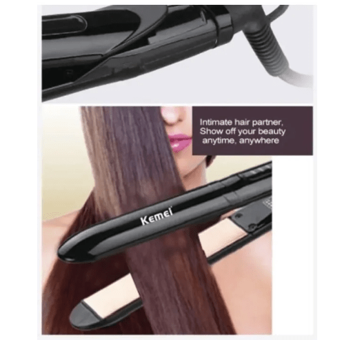 💇‍♀️ Sleek Ceramic Hair Straightener ⚡ Smooth, Safe & Travel-Ready!