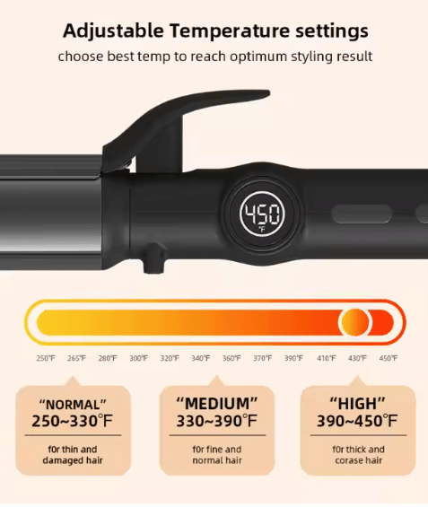 💇‍♀️ Pro Curling Wand ✨ , Bouncy Curls Anywhere, Anytime!